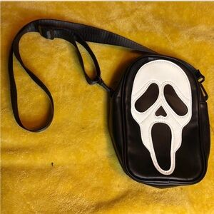 SHEIN Black and White Scream Shoulder Bag